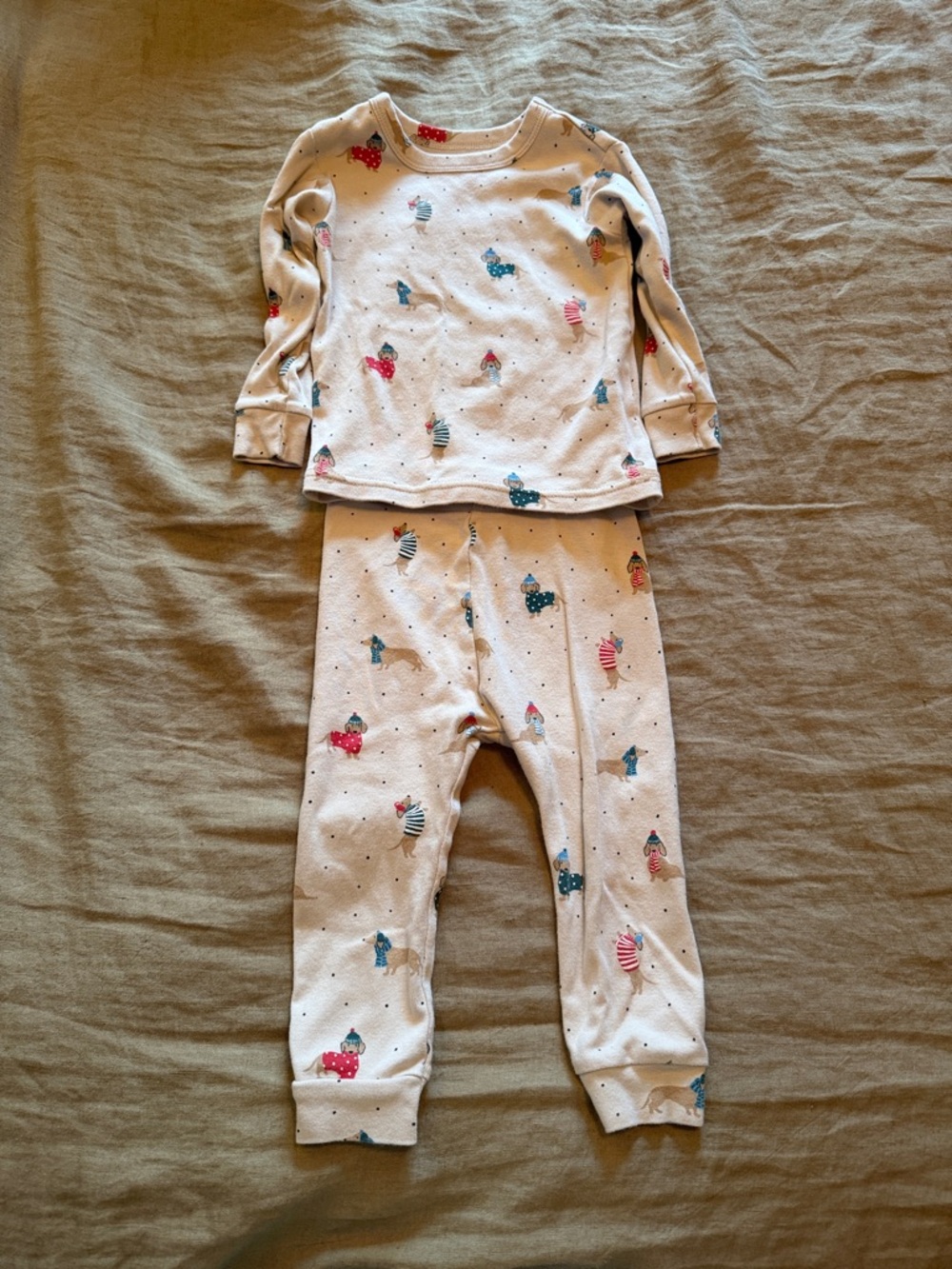 Gap Weiner Dog Pajamas Sz 18-24months